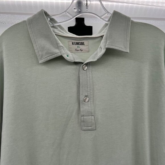 Link Soul Men's Polo Shirt Short Sleeve Mint Green Size XL - Picture 2 of 9